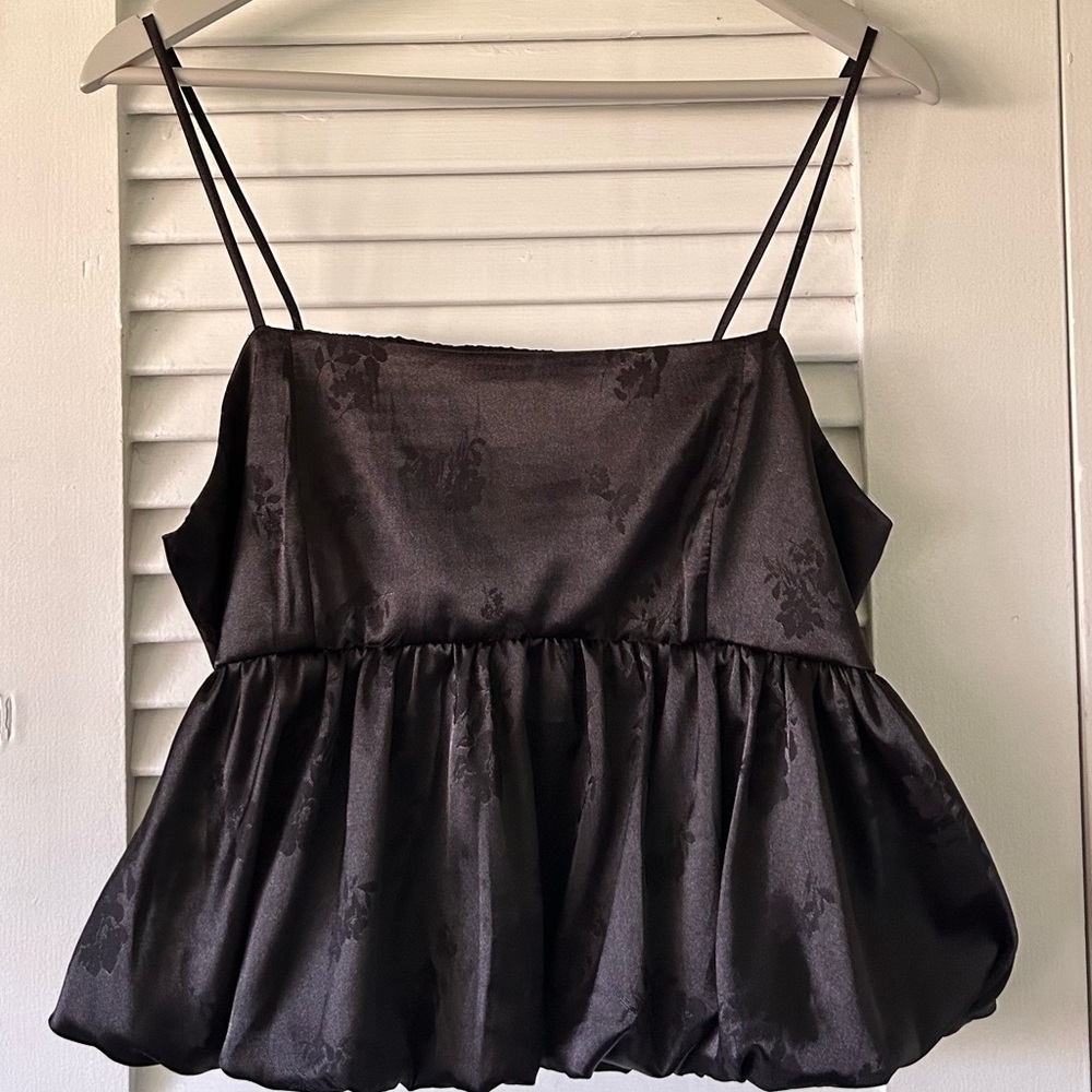 Elegant Black Floral Tank